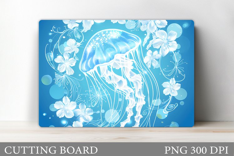 Jellyfish Cutting Board. Sea Cutting Board Sublimation