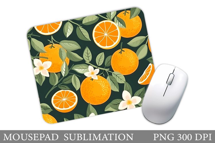 Orange Mouse Pad Design. Fruits Mouse Pad Sublimation example image 1