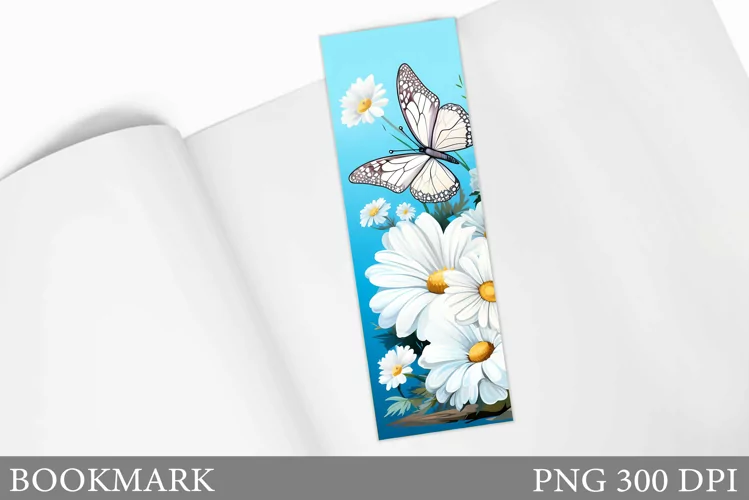 Butterfly Bookmark Sublimation. Flowers Bookmark Design