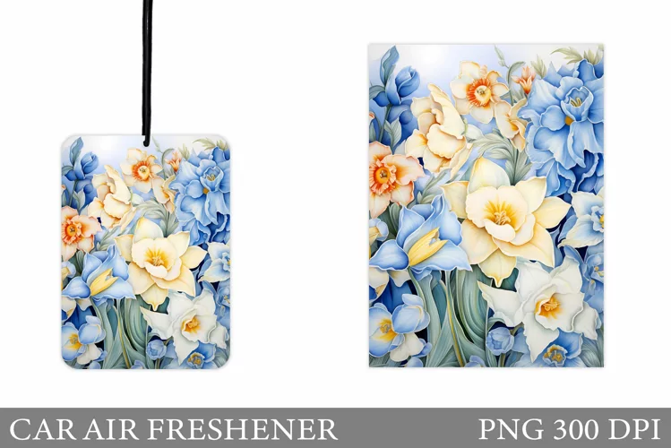 Floral Car Air Freshener. Flowers Car Air Freshener Design