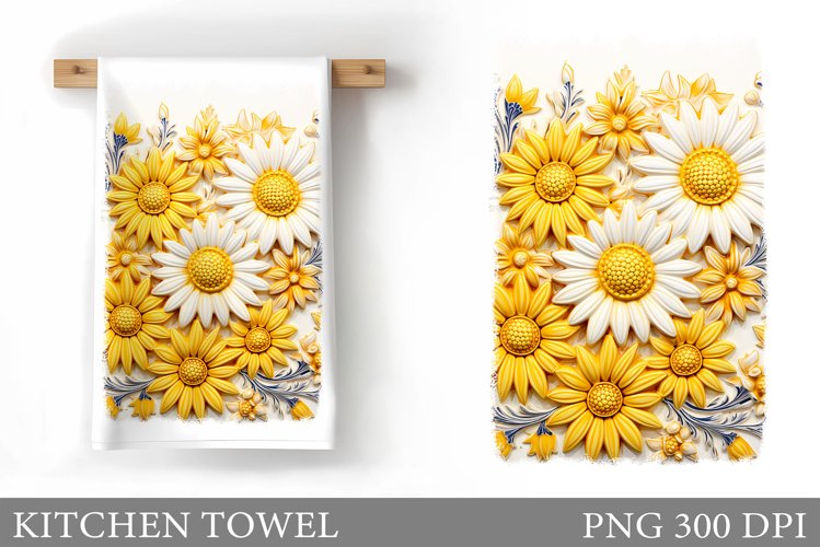Flowers Kitchen Towel. Flowers Kitchen Towel Design example image 1