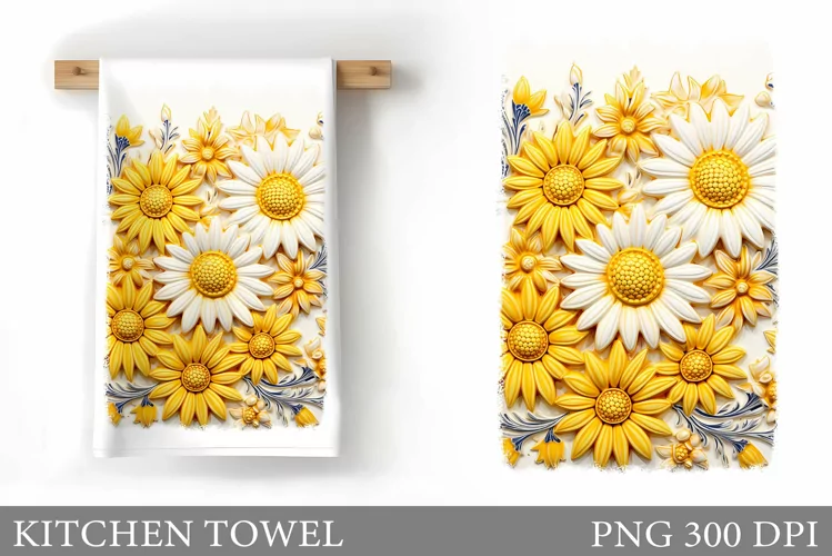 Flowers Kitchen Towel. Flowers Kitchen Towel Design