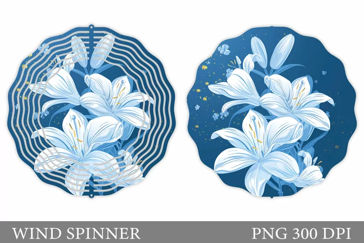 Flowers Wind Spinner Design. Flowers Wind Spinner Template