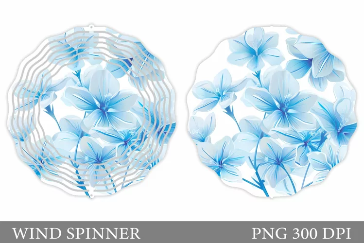 Flowers Wind Spinner Design. Flowers Spinner Sublimation