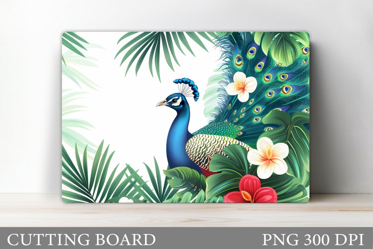 Peacock Cutting Board. Peacock Kitchen Cutting Board example image 1