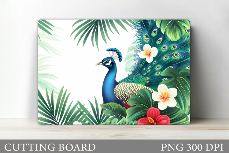 Peacock Cutting Board. Peacock Kitchen Cutting Board