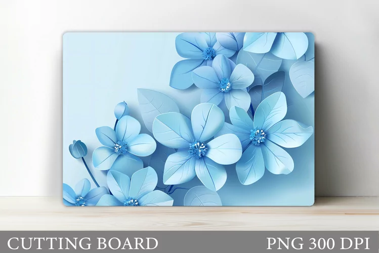 3D Flowers Cutting Board. Flowers Kitchen Cutting Board