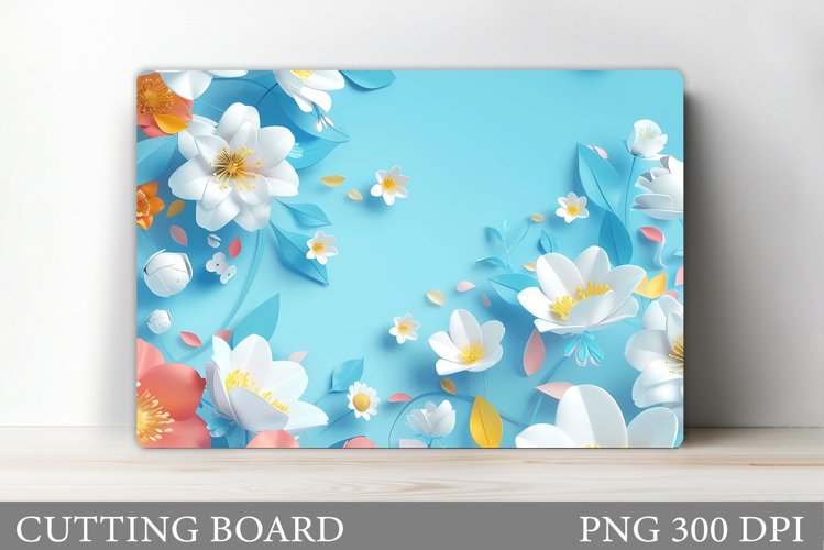 3D Flowers Cutting Board. Flowers Kitchen Cutting Board