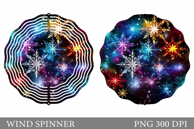 Snowflakes Wind Spinner. Shimmer Snowflakes Wind Spinner