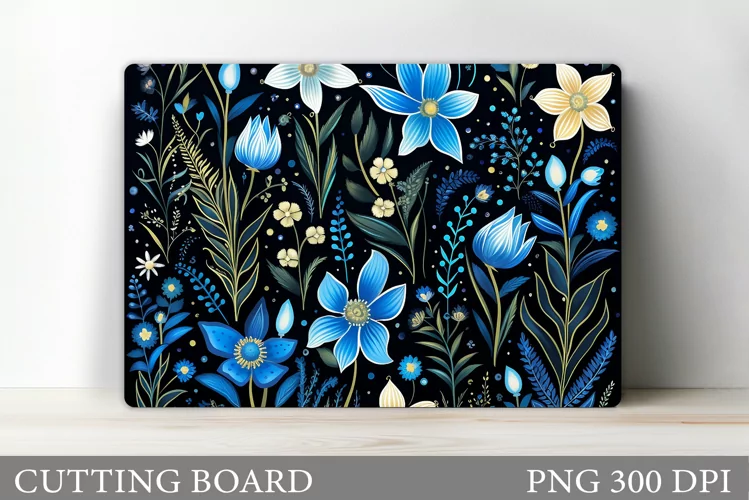 Wildflowers Cutting Board. Flowers Kitchen Cutting Board