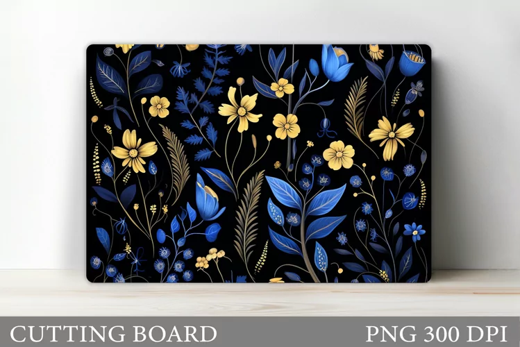 Wildflowers Cutting Board. Flowers Cutting Board Sublimation