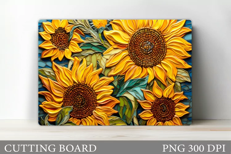 Sunflowers Cutting Board. Flowers Kitchen Cutting Board