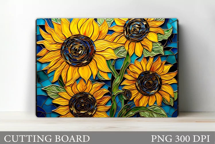 Sunflowers Cutting Board. Flowers Kitchen Cutting Board