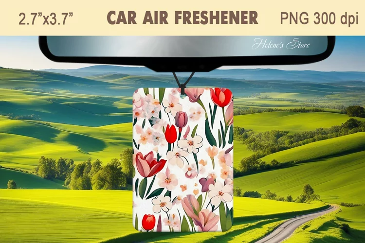 Spring Flowers Air Freshener Car|Car air freshin sublimating
