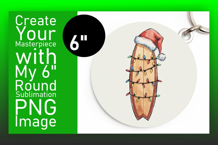 Artful Round Design Coaster Template , Holiday example image 1