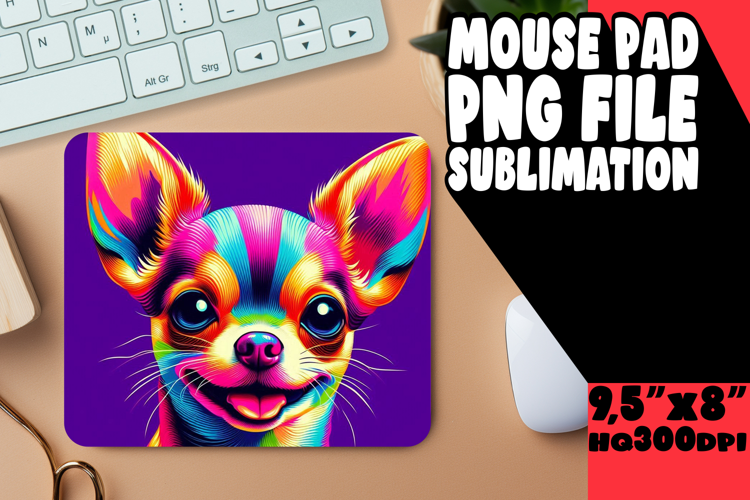 Playful Desk Pad Design Sublimation, Dog