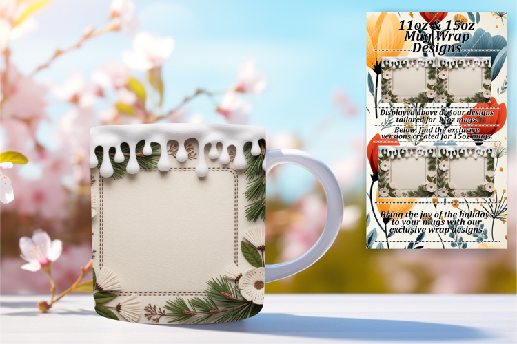 Magical 15oz Mug Wrap Png Design , Christmas