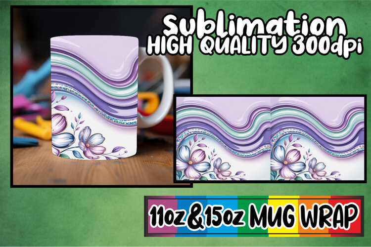 Radiant moments sublimation mug wrap, Pattern example image 1
