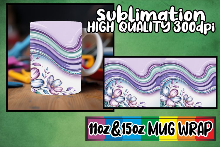 Radiant moments sublimation mug wrap, Pattern