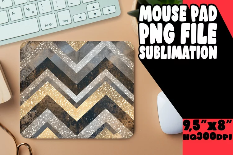 Sparkly Vibrant Stripe Mouse Pad