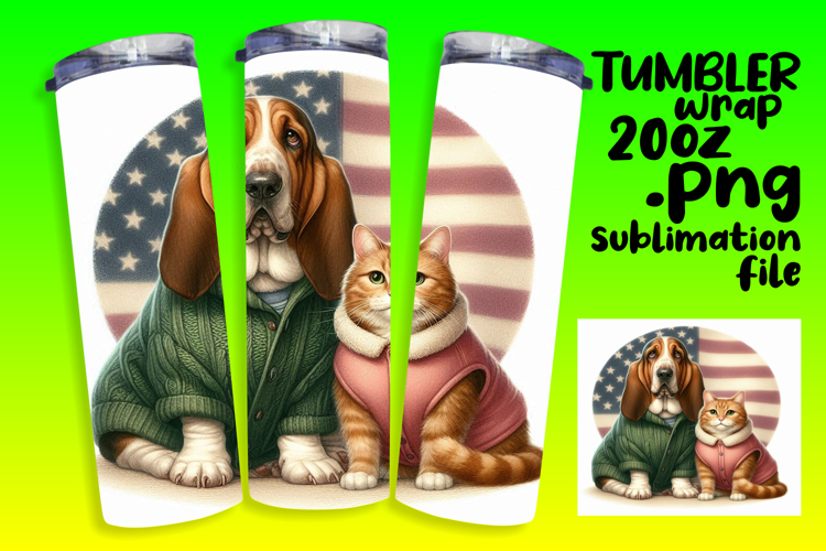 EXCLUSIVE 20oz Tumbler Design , Dog and cat