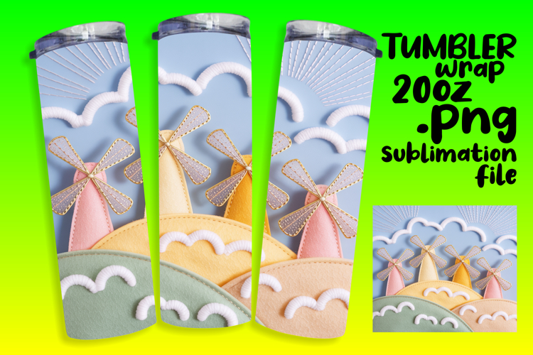 20oz Tumbler Artwork for Sublimation , Holiday