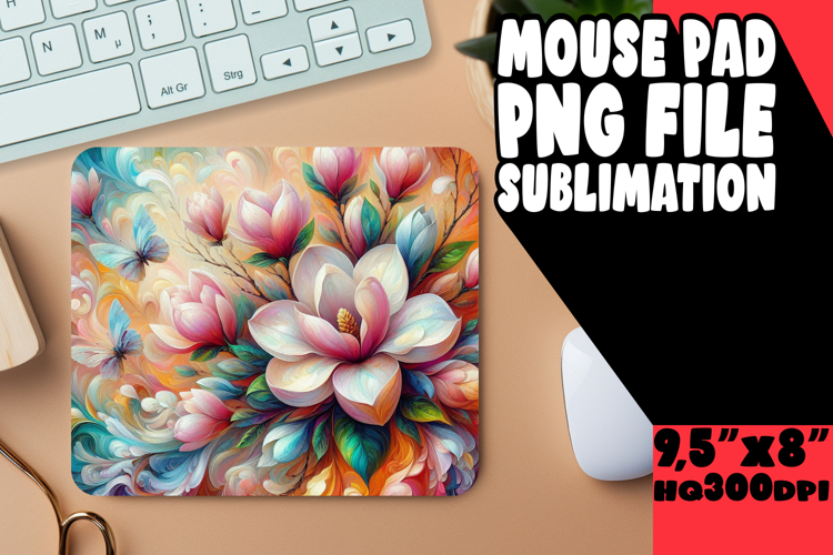Whimsical Desk Pad Sublimation, Flowers