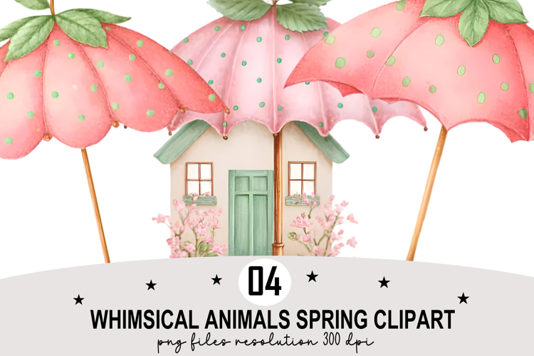 Whimsical Animals Spring Clipart Watercolor png