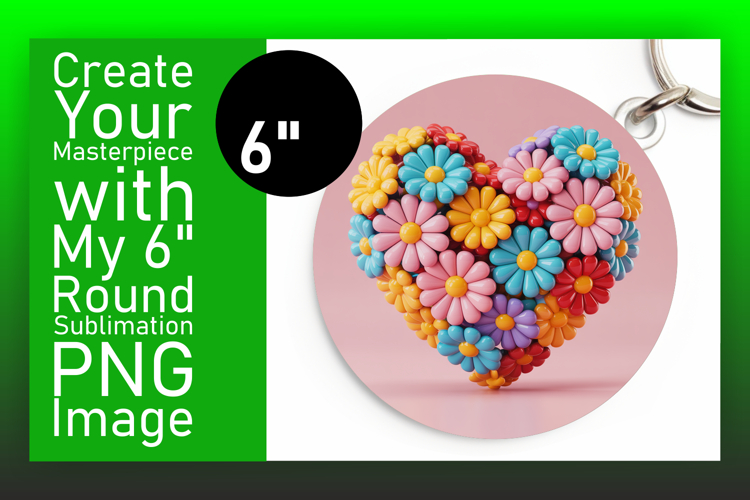 Lovely Circle Design Car Coaster PNG , Flowers Heart