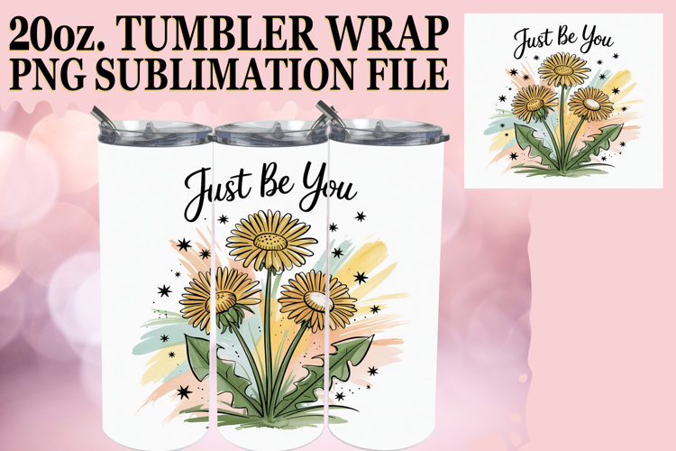 Unique horizons 20oz tumbler wrap, Flowers Quote