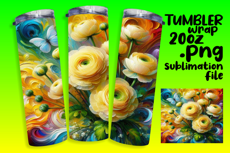 ELEGANT 20oz Tumbler Design for Personal Use , Flowers