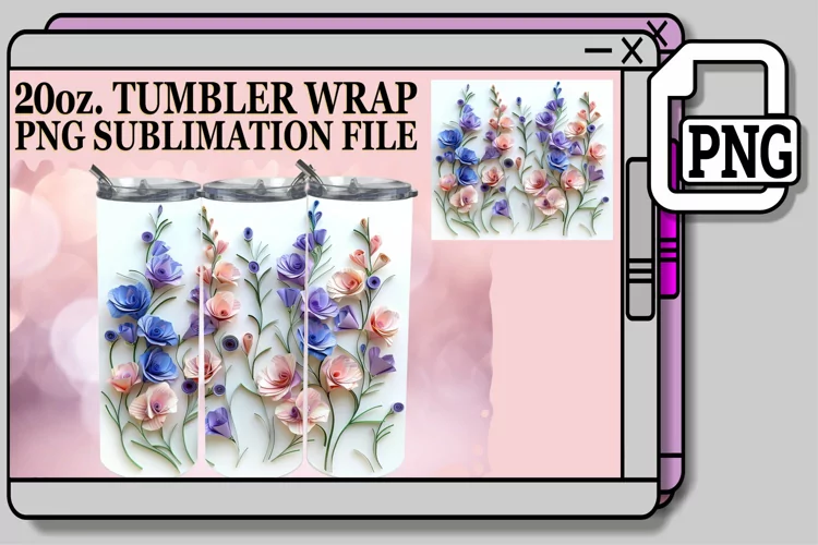 Enchanting Spring Petal 3D 20oz Sublimation