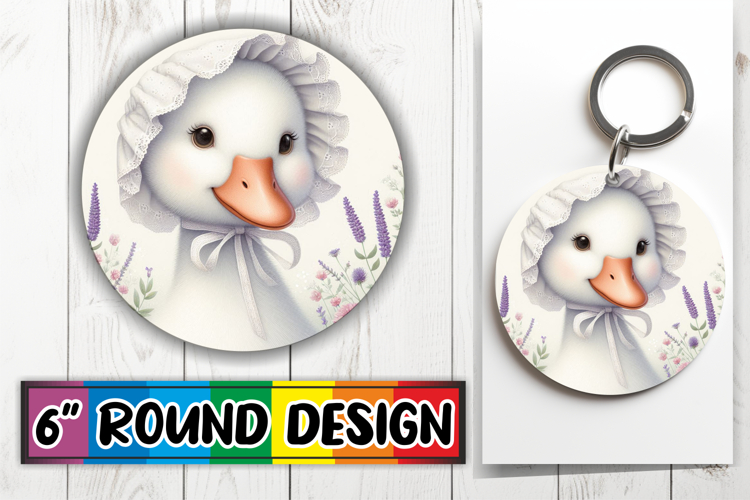 Cheerful Circle Car Coasters PNG, Goose