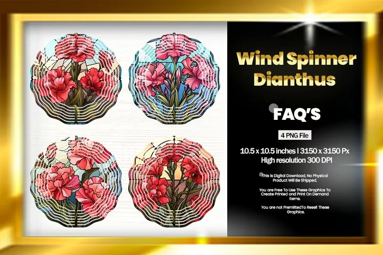 Dianthus Wind Spinner Sublimation - 04 Variations
