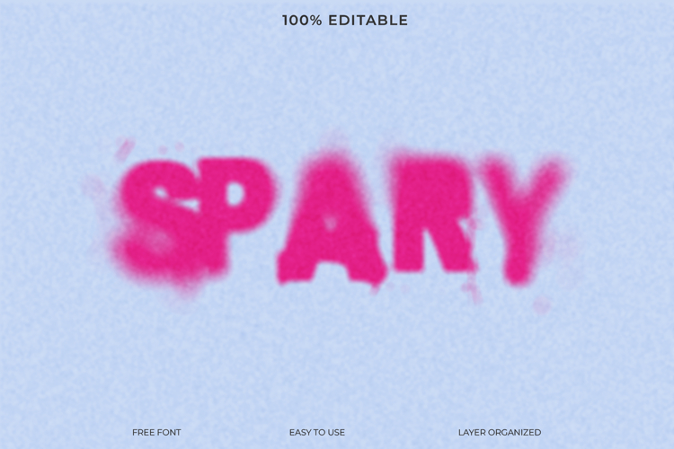 Spray Paint Text Effect Photoshop Template