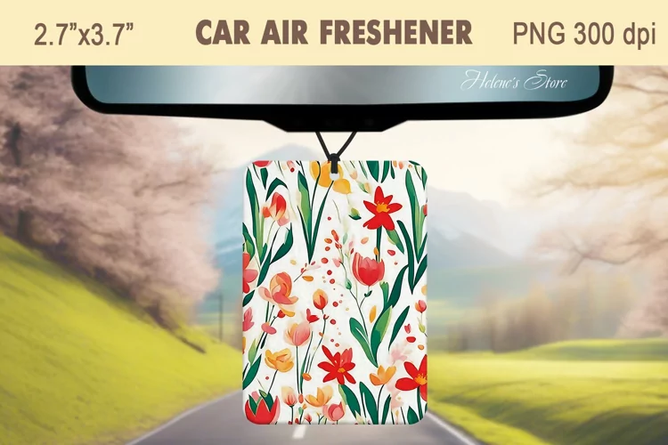 Spring Flowers Air Freshener Car|Car air freshin sublimating
