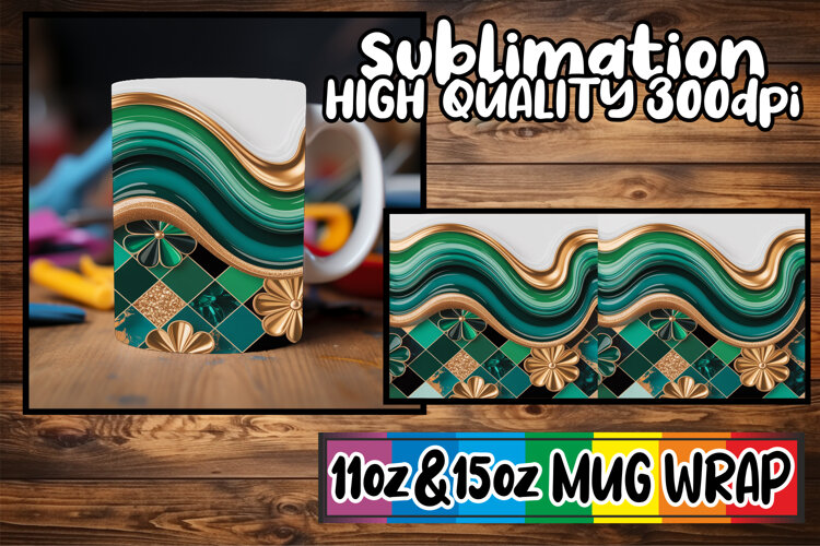 Bright smiles 11oz 15oz sublimation wrap, Pattern example image 1