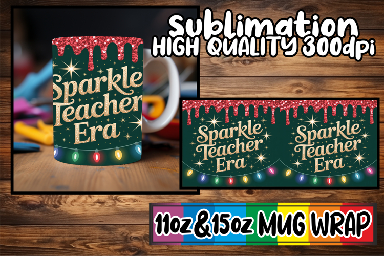 Dreamy nights sublimation mug wrap, Teacher