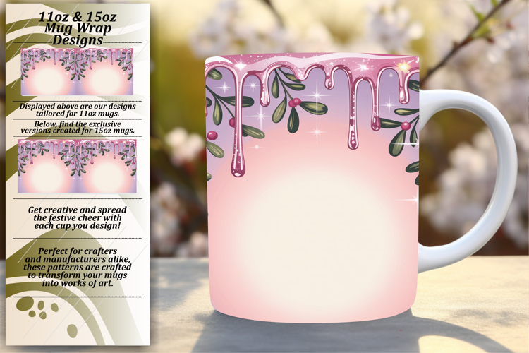 Quirky 11oz Mug Wrap Png Artwork , Christmas