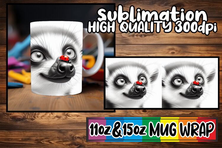 Blissful heart 11oz 15oz sublimation wrap, Cute Animals example image 1