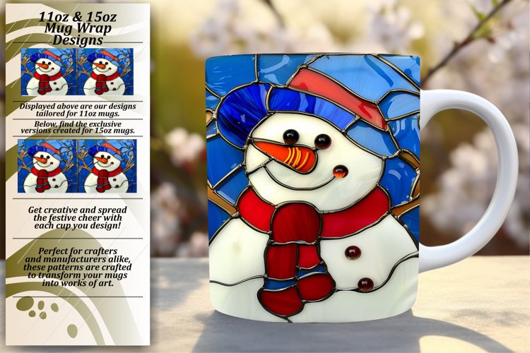 Winter 3D Snowman Wrap for Tumblers