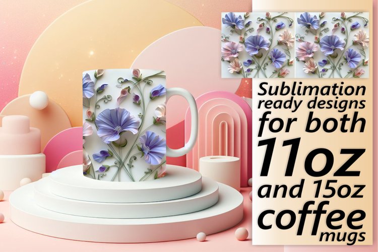 Fresh Petal Blossom 3D Mug Wrap 11oz 15oz