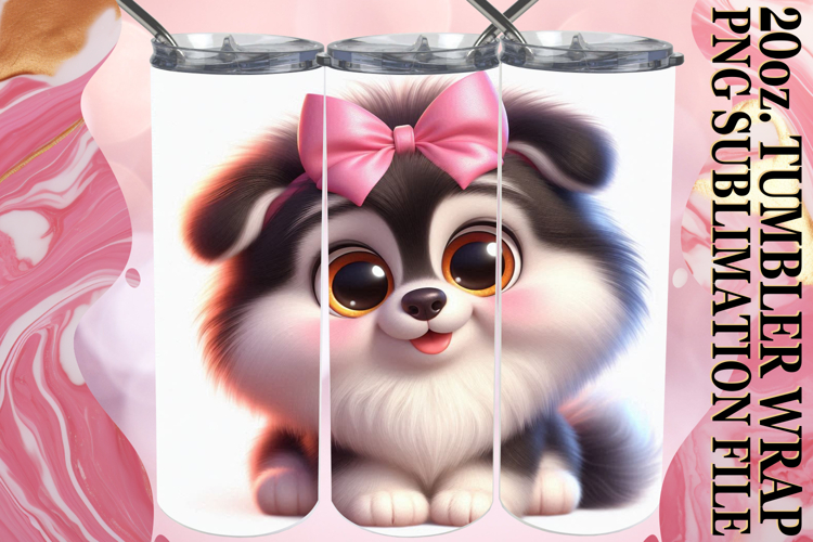 Gentle breezes 20oz tumbler wrap, 3D Dog