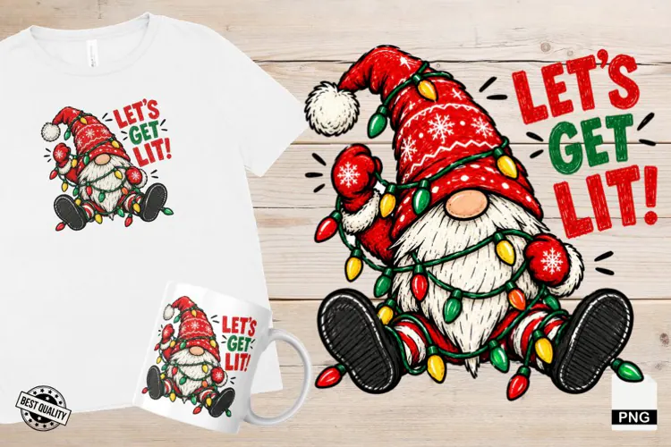 Cute Christmas Gnomes PNG
