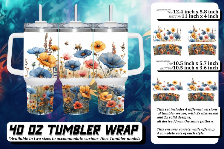 Meadow of Delight 40oz Tumbler Sublimation