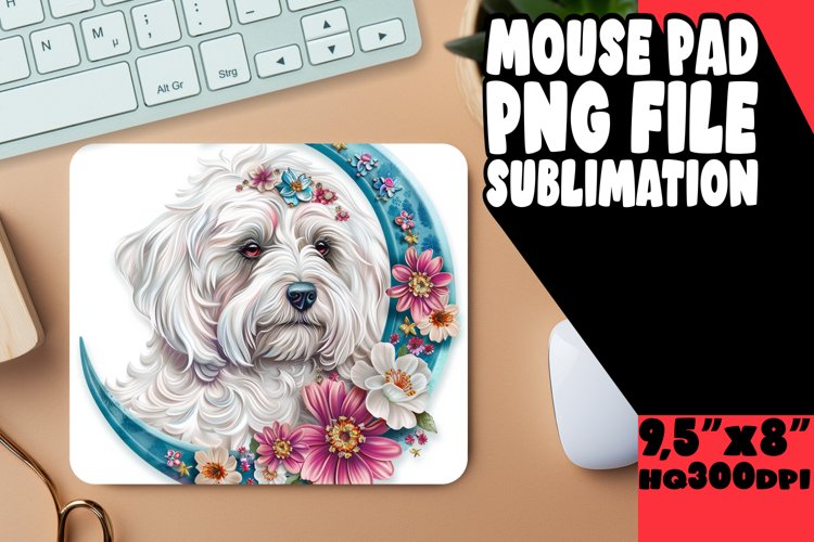 Vibrant Pup Gallery: Watercolor Mouse Pad