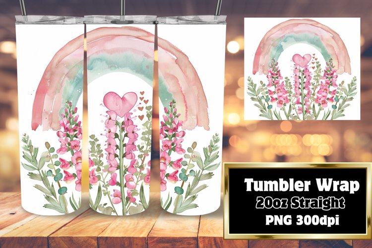 Colorful Rainbow Tumbler Wrap for 20oz Sublimation