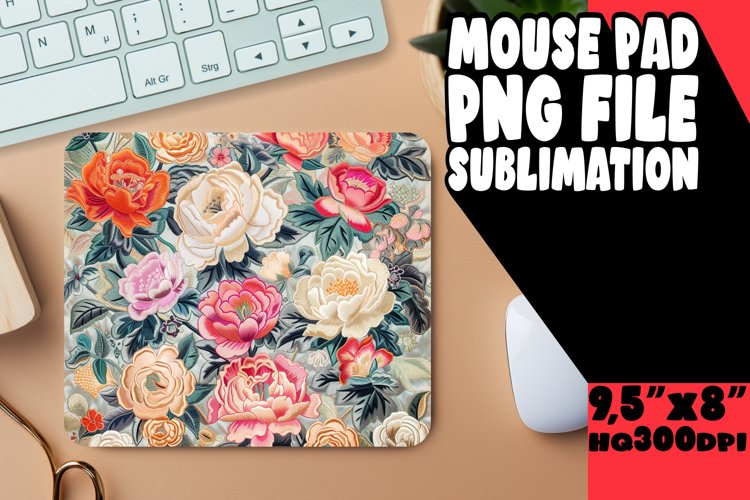Stylish 3D Embroidered Mouse Pad Sublimation