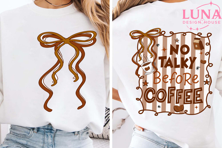 No Talky Before Coffee png, Funny sublimation, Adult Humor