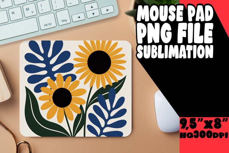 Timeless Mouse Pad Designs Sublimation, Flowers example image 1